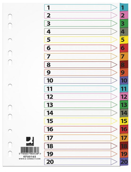 Przekładki mylar Q-Connect A4 1-20