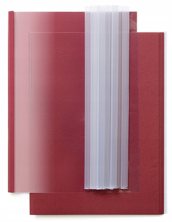 Zestaw do oprawy dokumentów Dovre Express A4/4.5mm ciemnoczerwony (10)