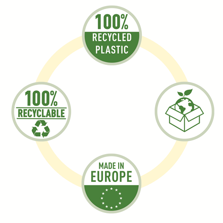 Folder Esselte Recycled Premium A4/100µm groszkowy (100) 