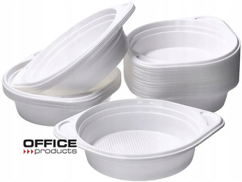 Flaczarka plastikowa Office Products 500ml śr.16cm biała (100)