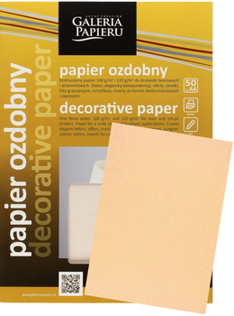 Papier ozdobny Galeria Papieru A4/120g Nature ciemnobeżowy (50)