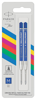 Wkłady do długopisu Parker QuinkFlow M niebieskie (2)