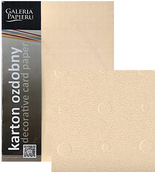 Karton ozdobny Galeria Papieru A4/230g Dots biały (20)