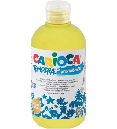 Farba tempera Carioca 500ml żółta cytrynowa