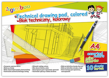 Blok techniczny Gimboo A4/10k kolorowy