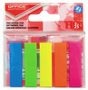 Zakładki indeksujące OFFICE PRODUCTS, standard, PP, 12x45mm, 5x25 kart., zawieszka, mix kolorów
