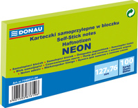 Karteczki Donau 127x76mm neon zielone (100)