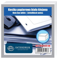 KOSTKA PAPIEROWA 85x85x35mm KLEJONA BIAŁA