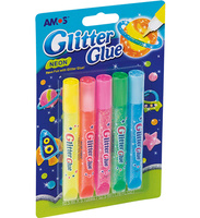 KLEJ Z BROKATEM AMOS 10,5ml*5 KOLORÓW