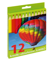 KREDKI OŁÓWKOWE GRAND JUMBO 12 KOLORÓW