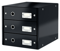 POJEMNIK 3 SZUFLADY LEITZ C&S CZARNY