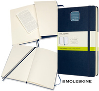 Notatnik Moleskine Classic L (13x21cm) gładki niebieski