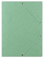 Teczka z gumką DONAU, preszpan, A4, 390gsm, 3-skrz., jasnozielona