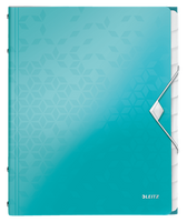 Teczka PP z gumką Leitz Wow A4 12 przekładek turkusowa