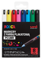 Markery z farbą plakatową Uni POSCA PC-1MR 8 kolorów