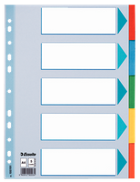 PRZEKŁADKI KARTONOWE ESSELTE A4 INDEX 5 KOLORÓW