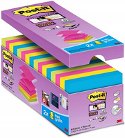 Karteczki Post-it Super Sticky Z-Notes 76x76mm  mix kolorów (16x90)