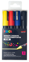 Markery z farbą plakatową Uni POSCA PC-5M 4 kolory