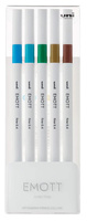 Cienkopisy Uni Emott No.4 0.4mm 5 kolorów