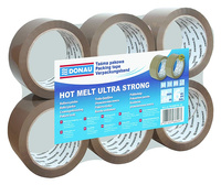 Taśma pakowa DONAU Hot-Melt , 48mm, 66m, 50mikr., brązowa